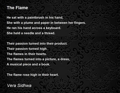 The Flame The Flame Poem By Vera Sidhwa