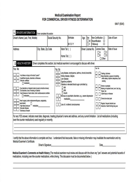 Walk out with a completed medical examination report for commercial driver fitness determination and a medical examiner's certificate. FREE 6+ Physical Examination Forms in PDF