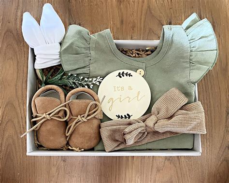 Baby Girl Gift Set In Sage Green Unique Baby Shower Gift Gender