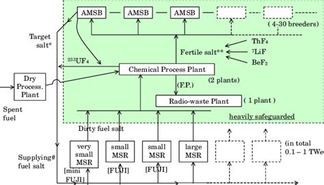 Thorium Molten Salt Breeding Fuel Cycle System Regional Center Download Scientific Diagram