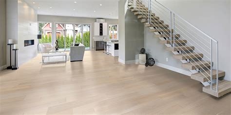 Modern White Oak Engineered Hardwood Flooring Virtually Knot Free