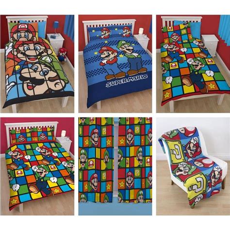 Super Mario Bros Bedroom Items And Bedding Duvet Covers Mario Room