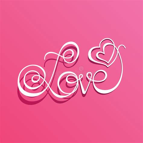 Love Typography Vector Illustration Decorative Design Stock Vector Illustration Of Heart