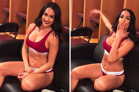 Wwe News 2017 Wrestling Star Nikki Bella Shows Off Knickers In Video Daily Star