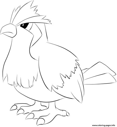 016 Pidgey Pokemon Coloring Pages Printable