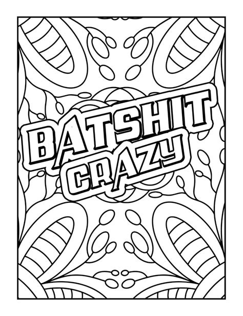 Swearing Adult Colouring Page Etsy