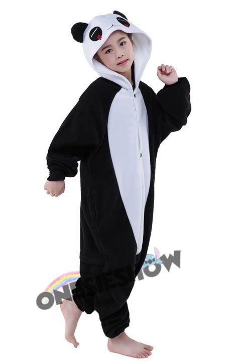 Pandas Onesie Kids Kigurumi Polar Fleece Animal Costumes For Teens