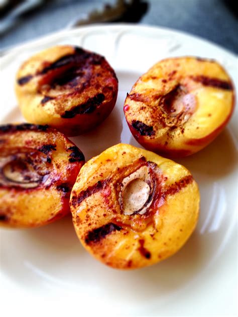 Grilled Peaches Amees Savory Dish