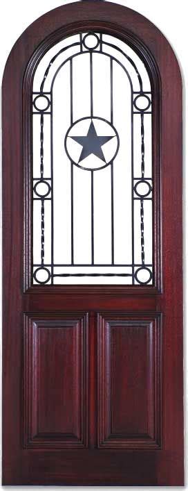 Radius Wood Wrought Iron Door With Texas Lone Star Wrought Iron Doors