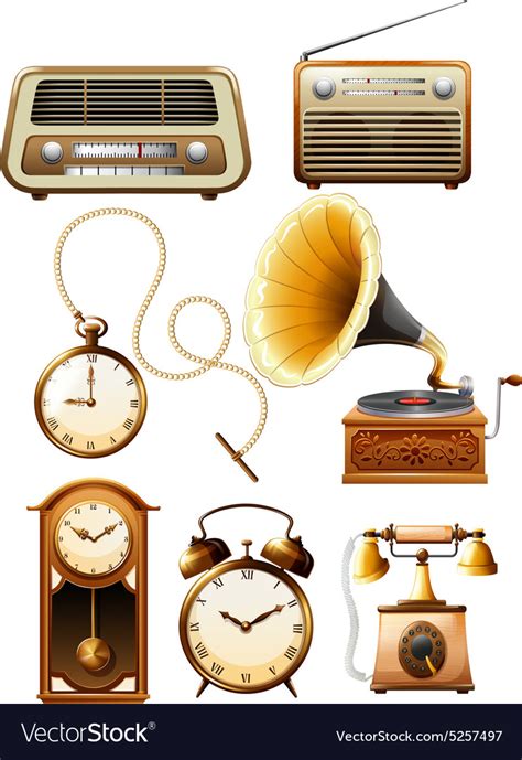 Vintage Objects Royalty Free Vector Image Vectorstock