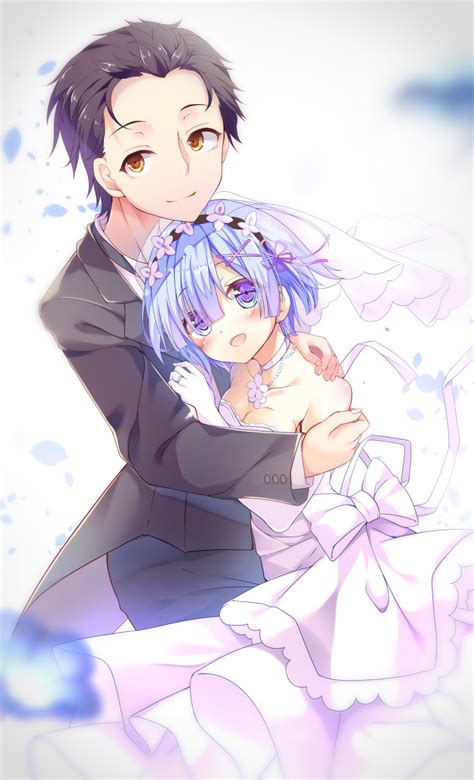 Rem And Natsuki Subaru Re Zero Kara Hajimeru Isekai Seikatsu Drawn By