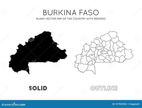 Burkina Faso Kaart Vector Illustratie Illustration Of Patriottisch