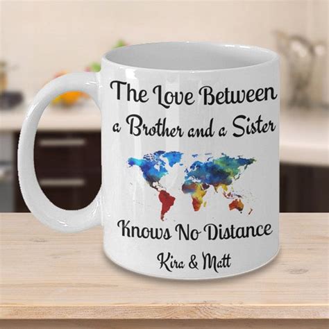 the love between a brother and a sister knows no distance coffee coffee mug for brother coffee