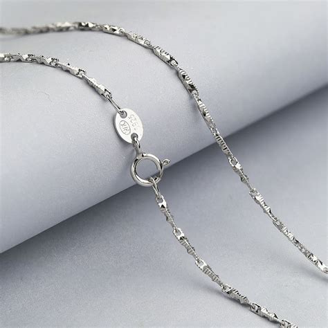 Dramatic Necklace Solid 925 Sterling Silver Chain Necklace 40cm45cm