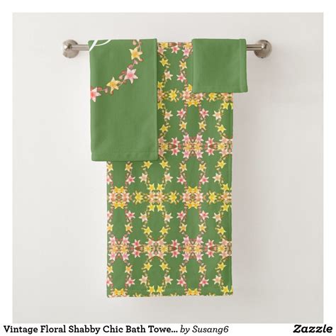All in blue with one variation. Vintage Floral Shabby Chic Bath Towel Set | Zazzle.com ...