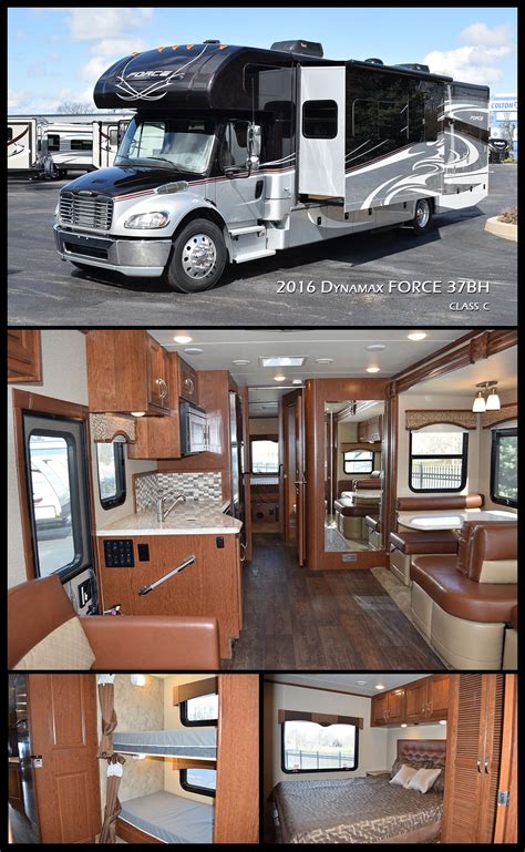 Class c motorhomes are an inviting option for people who want the all in one luxury they offer, without having to during the day the lower bunk can be turned into a small dinette. Luxury Small Motorhome Floorplans - 2016 Dynamax Force ...