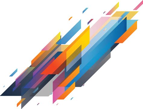Colourful Diagonal Geometrical Abstract Banner Shape 1189x912 Png