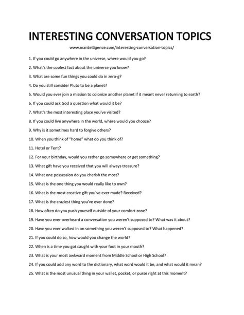 98 Conversation Starters And Topics Fun Unique Interesting