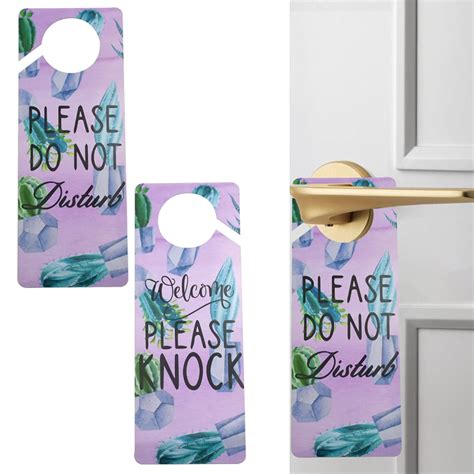 Buy Durantey Pcs Do Not Disturb Door Handle Sign Welcome Please Knock