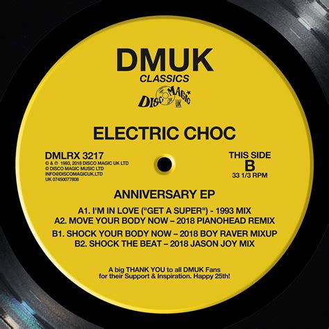 Disco Magic Uk Electric Choc “anniversary Ep” 12″ Vinyl Wav Dj Cd