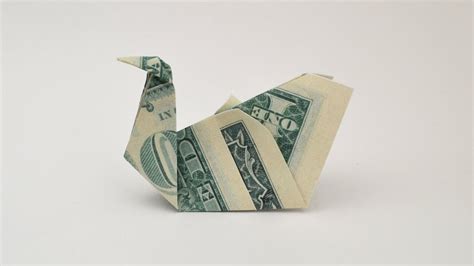 Easy Money Bird Swan Or Duck Simple Dollar Origami Tutorial Diy