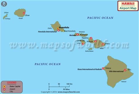 Airports In Hawaii Hawaii Airports Map