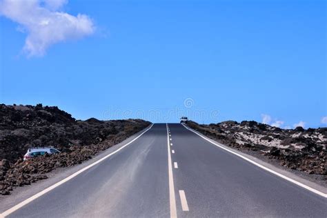 Long Lonely Road Stock Image Image Of Scenic Outdoor 125498171