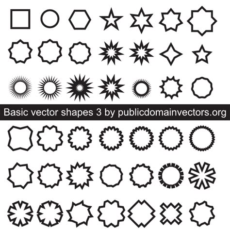 Basic Geometric Shapes Outline Free Svg