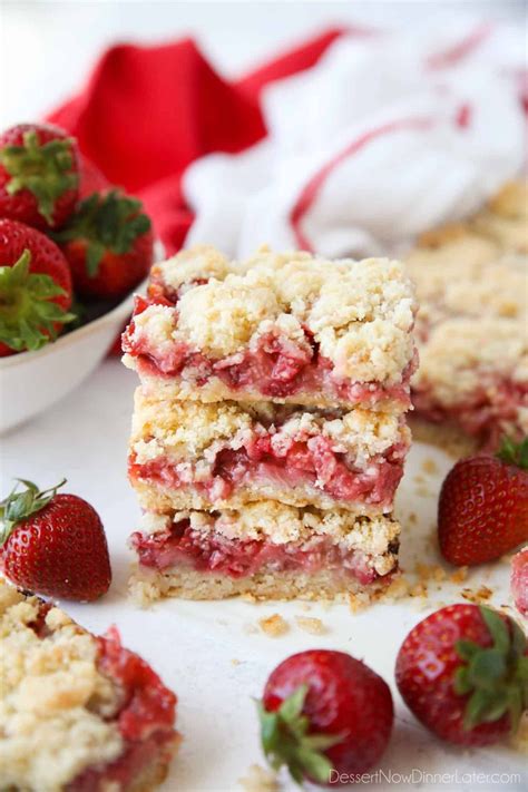 Fresh Strawberries Are Sandwiched Between A Buttery Crust And Streusel