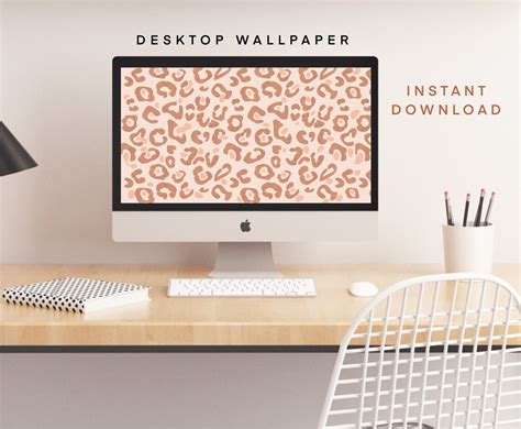 Desktop Wallpaper Leopard Print Abstract Nude Minimal Etsy