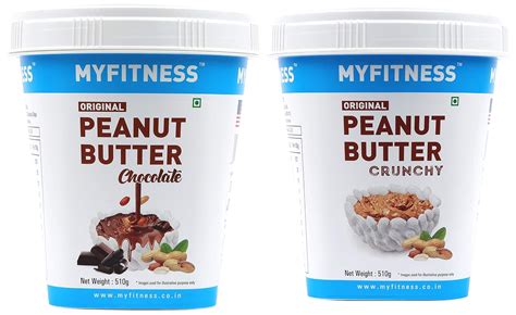 Myfitness Chocolate Peanut Butter 510g Myfitness Original Peanut Butter Crunchy 510g Amazon