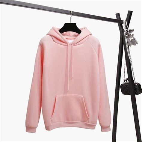 autumn winter hoodies women casual long sleeve solid color hoodie pullover tops plus size