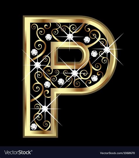Download letter p stock photos. P gold letter with swirly ornaments Royalty Free Vector , #AD, #swirly ...