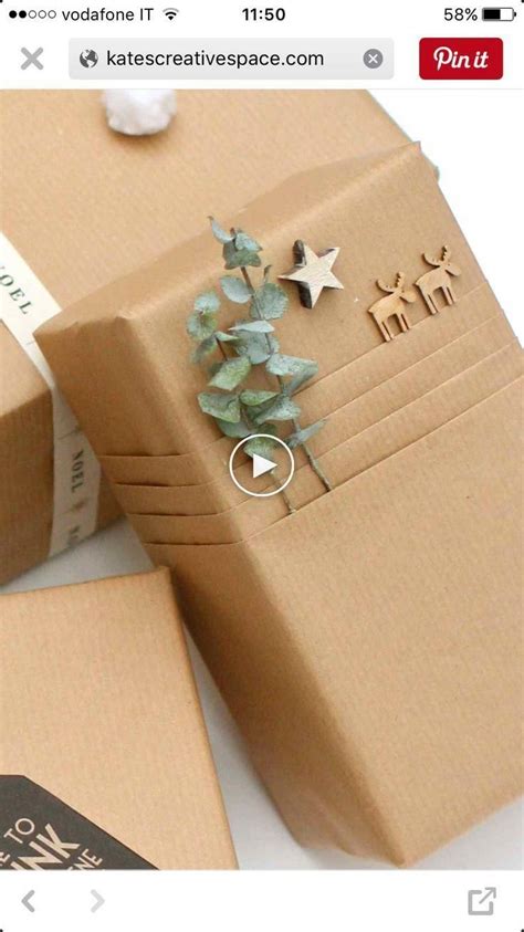 Emballez Vos Cadeaux Avec Du Papier Kraft Creative Gift Wrapping Creative Gift Packaging