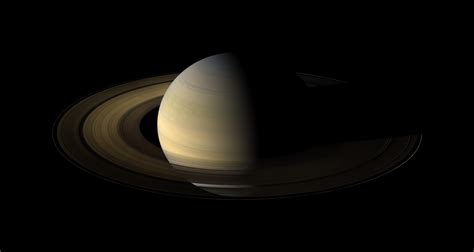 Filesaturn Its Rings And A Few Of Its Moons Wikimedia Commons