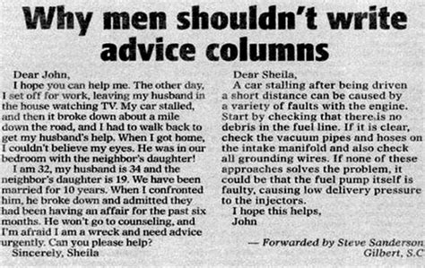 Why Men Shouldnt Write Advice Columns Meme Guy