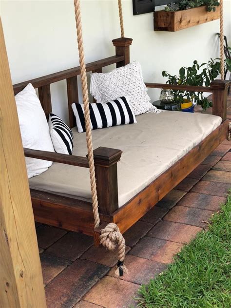 Rustic Porch Bed Swing Etsy Porch Swing Bed Bed Swing Porch Bed