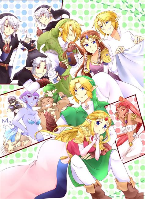 The Legend Of Zelda Oottp Characters Cast Art Legend Of