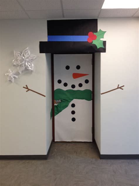 Snowman door! | Christmas door decorations, School door decorations, Door decorations classroom