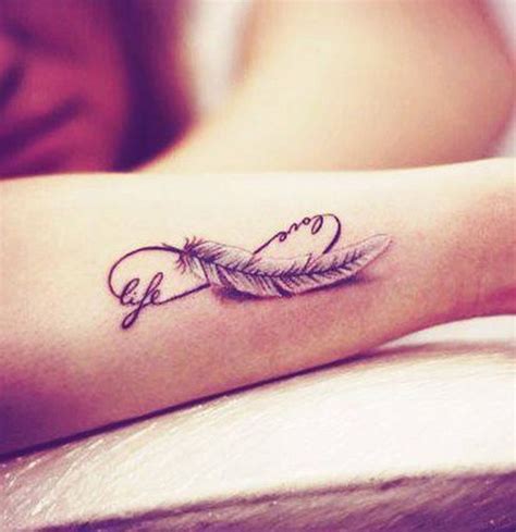 40 Feather Infinity Symbol Tattoos