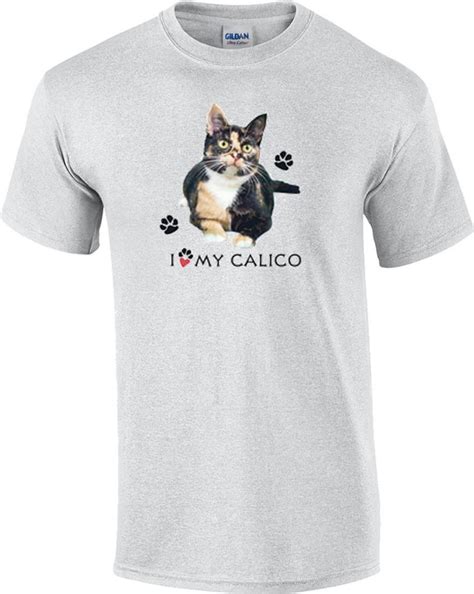 I Love My Calico Cat T Shirt Ebay