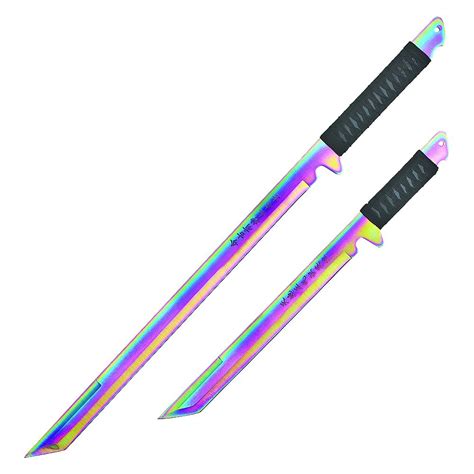 Heros Edge Ninja Rainbow Sword Set 27″ And 18″ Giri Martial Arts Supplies