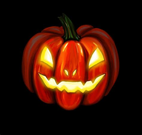 Digital Drawing Of Halloween Pumpkin Digital Art By Josephine Popova