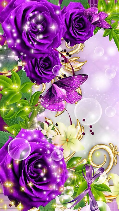 Check spelling or type a new query. Purple flowers with sparkles | Flower phone wallpaper, Flower wallpaper, Beautiful flowers ...