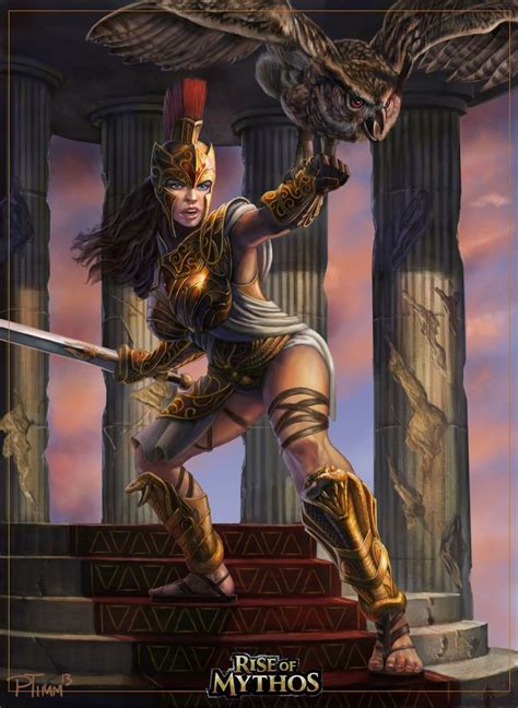 Athena By Ptimm Fantasy Female Warrior Fantasy Armor Fantasy Women