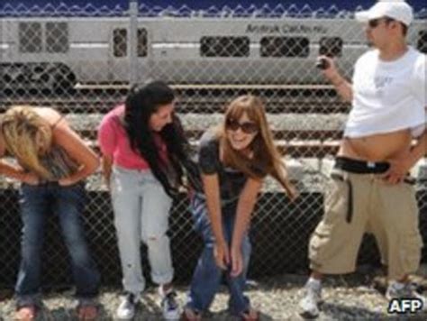 Californians Bare Bottoms For Passing Trains Bbc News