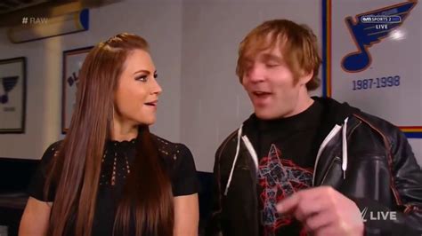 Stephanie Mcmahon And Dean Ambrose Backstage On Raw Youtube