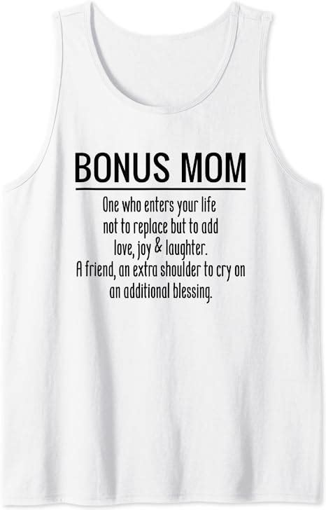 Bonus Mama Mom Stepmom Mothers Day T Tank Top Clothing