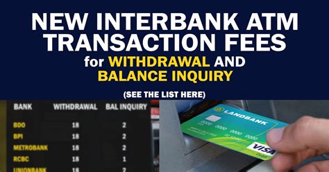 New Interbank Atm Transaction Fees Teachers Click