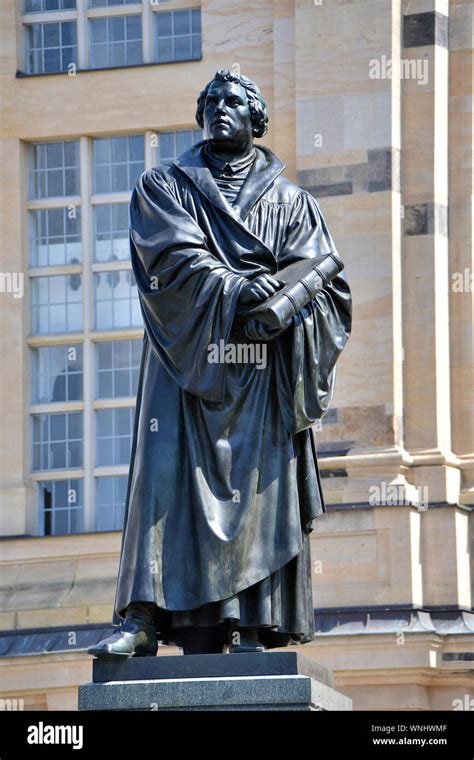 Martin Luther Statue Dresden Germany Europe Stock Photo Alamy